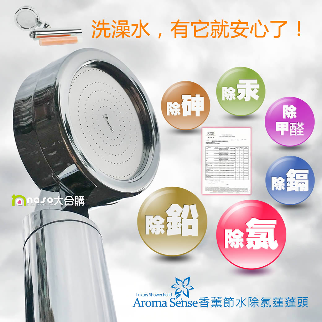 AromaSense香薰節水除氯蓮蓬頭 好評第17團